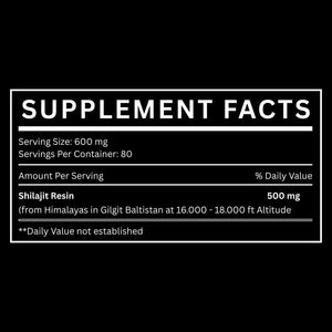 Pure Himalayan Shilajit Resin - 50G | Authentic, Natural Mineral Pitch from the Himalayan Mountains | Gold Grade 100% Pure, Rich in Fulvic & Humic Acid | Potent Energy & Stamina Booster