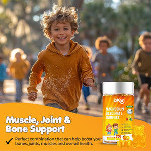 Magnesium Glycinate Gummies 100Mg for Kids, Calm Magnesium Gummies for Sleep, Relaxation, Brain, Focus, Bone, No Melatonin, Gluten Free, Non GMO, Vegan, 60 Gummies (1)