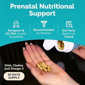 CONCEIVE plus Prenatal Vitamins for Women - Multivitamin with DHA, Choline, Folate, Non GMO Pregnancy Supplement | 30 Day Supply, Pre Conception Vitamin, Fertility Booster, Help Get Pregnant | 60 Caps