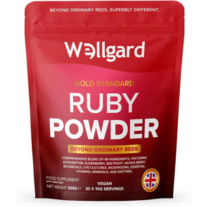 Wellgard Super Reds Powder, Ruby Powder, Vitamins, Minerals, Fruits, Botanicals, Fibre, Live Cultures, 300G
