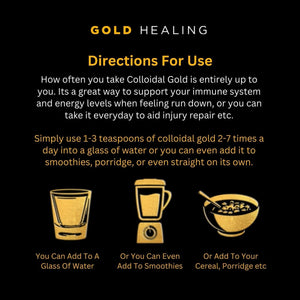 GOLD HEALING True COLLOIDAL Gold 500Ml - 99.99% 24Ct Pure Gold, Superior Concentration, High 60Ppm Made in the UK