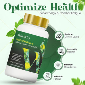 Wellgevity Cortisol Reducing Supplements Featuring High-Strength Ashwagandha KSM-66 with Added Zinc for Enhanced Immune Support. Ashwagandha High Strength Potent Formula 6000 Mg & Rhodiola Extracts.