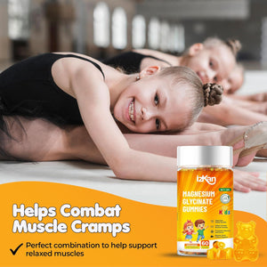 Magnesium Glycinate Gummies 100Mg for Kids, Calm Magnesium Gummies for Sleep, Relaxation, Brain, Focus, Bone, No Melatonin, Gluten Free, Non GMO, Vegan, 60 Gummies (1)