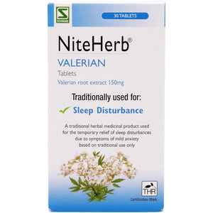 Schwabe Pharma - Niteherb - Valerian Root Extract 150Mg - Traditionally Used for Sleep Disturbances - Traditional Herbal Medicinal Product - 30 Tablets