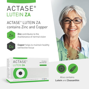 Actase ZA - Double Pack - Scientifically Formulated Lutein and Zeaxanthin Eye Care Supplement with Added Vitamins to Maintain Healthy Vision - 2X30 Softgels