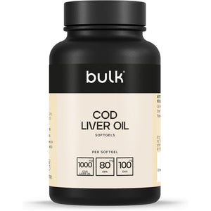 Bulk Cod Liver Oil Softgels, 1000 Mg, Pack of 90, 90 Servings, Packaging May Vary