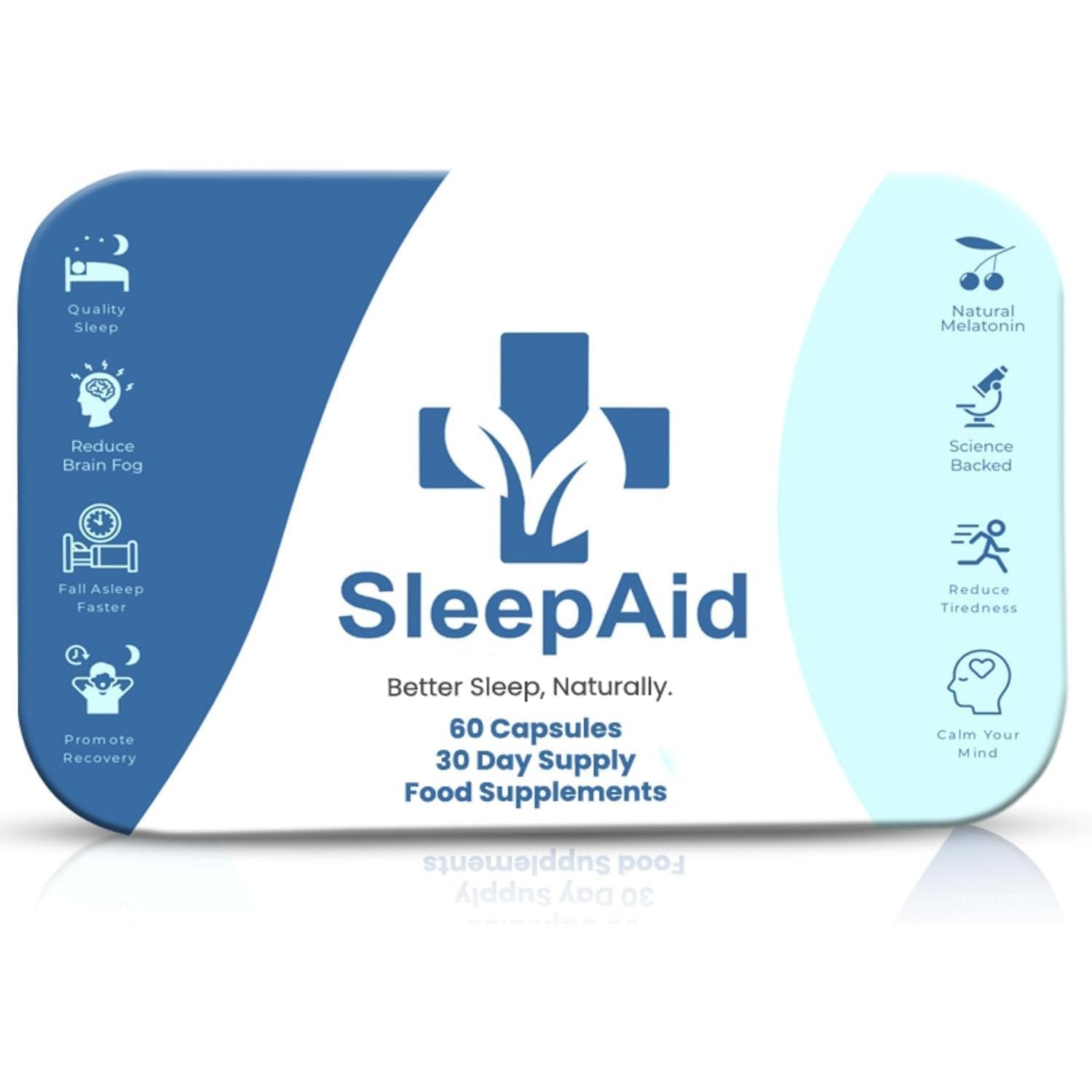 Natural Sleep Aid - Sleep Supplement with Valerian Root, L-Theanine & Magnesium for Sleep, Natural Source Melatonin Vegan Capsules, 1 Month Supply Sleeping Pills 856Mg