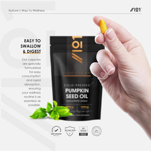 Pumpkin Seed Oil 3000Mg – 50% Linoleic Acid – 90 Softgels – 100% Cold Pressed – No Additives – Resealable and Recyclable Pouch by Alpha01