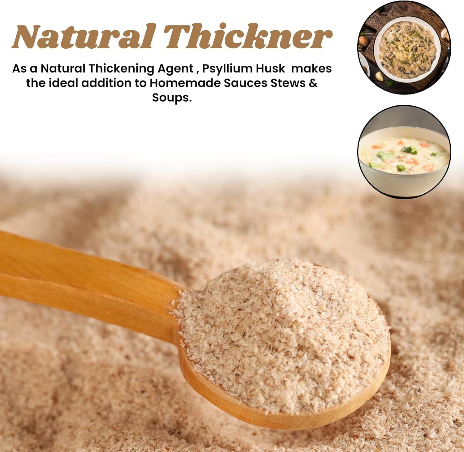 Psyllium Husk (100G/3.52Oz) Easy Mixing Fiber Supplement, Finely Ground & Non-Gmo Powder for Promoting Regularity