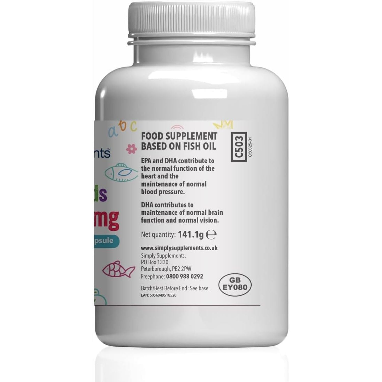 High Strength & Pure Omega 3 500Mg for Kids | for Ages 5-14 Years | 360 Capsules in Total | Manufactured in the UK