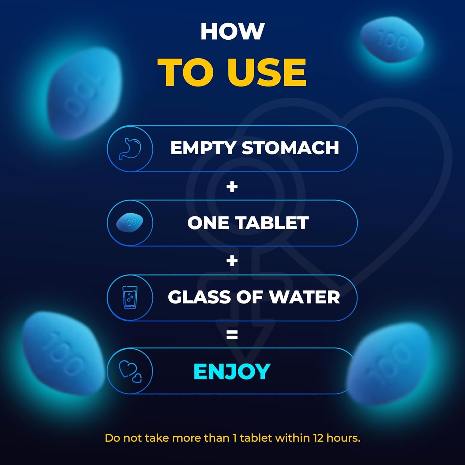 Erectup - 10 Blue Tablets for Men - 100Mg Natural Supplement for Enhanced Performance & Vitality - Fast-Acting Blue Power for Men'S Efficiency & Long-Lasting Results