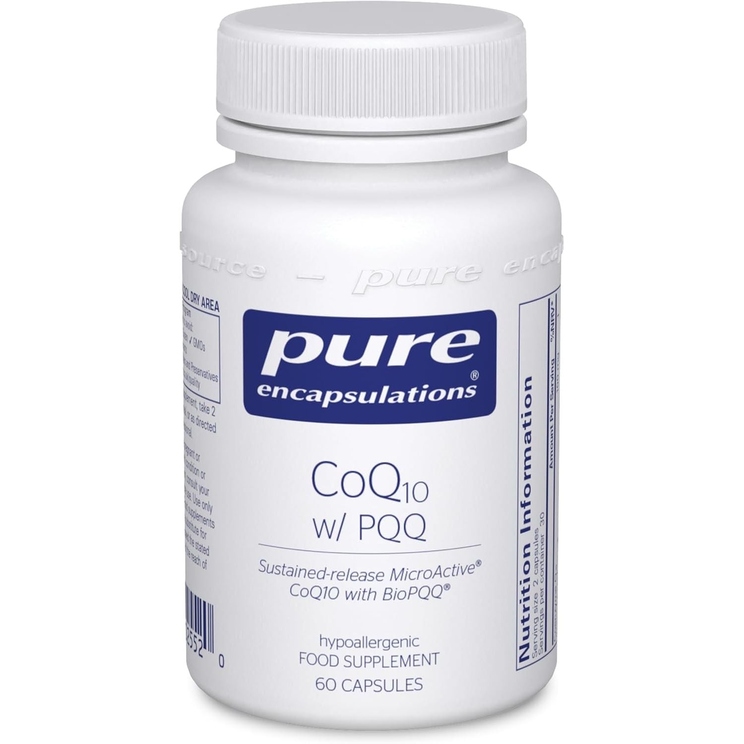 Pure Encapsulations Coq10 – SR with PQQ - Protects from Oxidative Stress, Supports Immune System - 60 Capsules