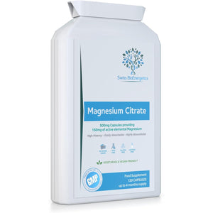 Magnesium Citrate 500Mg 120 Capsules - Providing 150Mg of Active Elemental Magnesium - High Potency - Easily Absorbable - Highly Bioavailable - UK Manufactured