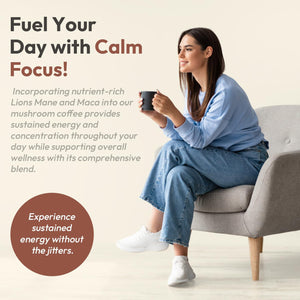 Purest Health Mushroom Coffee - 10 Mushroom in 1 Advanced Blend - Premium Arabica Coffee with Lions Mane, Maca and Ashwagandha - Vegan & Non-Gmo, 180G, 36 Servings