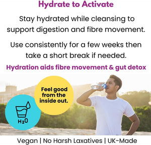 Colon Cleanse plus – 120 Vegan Capsules | Psyllium Husk Complex with Probiotics | High Fibre Digestive Support | Detox, Constipation Relief & Weight Management