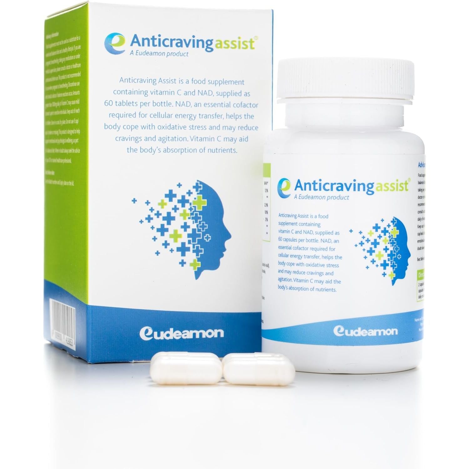 Eudeamon Anticraving Assist | High Strength NAD | Designed to Control and Eliminate Cravings | anti Addiction | 60 Capsules | Suitable for Vegetarians