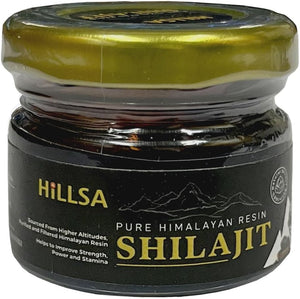 Hillsa Original 100% Natural Himalayan Pure Shilajit for Men & Women Tested with 85+ Trace Minerals & Rich Fulvic Acid 20Gm