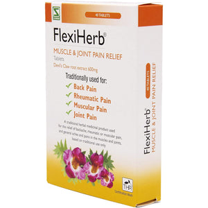 Schwabe Pharma - Flexiherb Muscle and Joint Pain Relief - Devils Claw Root Extract 600Mg - Traditionally Used for Backache, Rheumatic Pain, Muscular Pain, Joint Pain - 40 Tablets