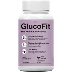 Gluco Fit Supplement, Improves Insulin Function, Slows Carb Absorption, Promotes Gut Health, 60 Vegan Capsules, Weight Management with Added Vitamins'