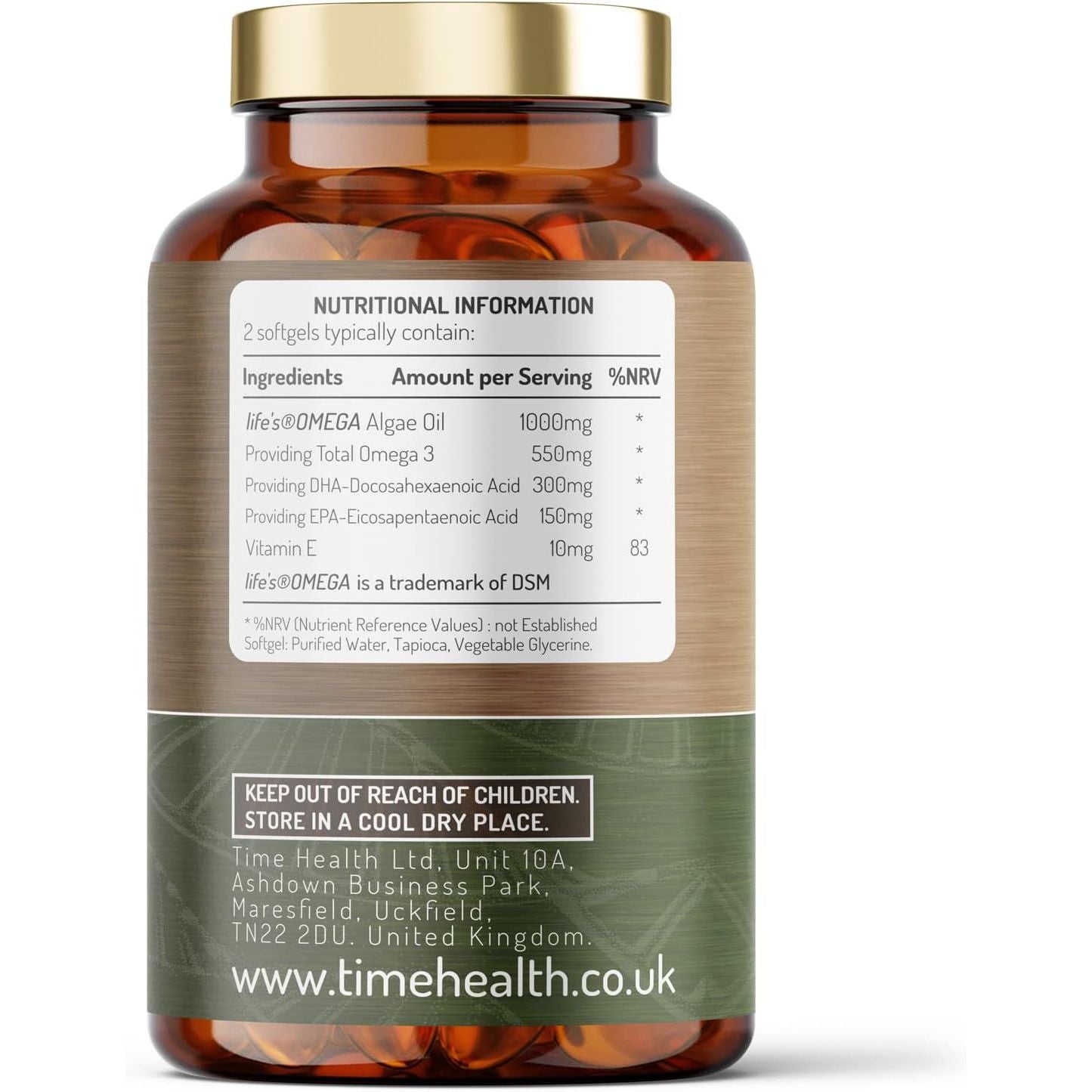 Vegan Omega 3 – EPA & DHA from Algae Oil – Premium Brand – Carrageenan-Free – Sustainable Algal Alternative to Fish Oil – Vegetarian Essential Fatty Acids – UK Made Supplement (120 Count (Pack of 1))