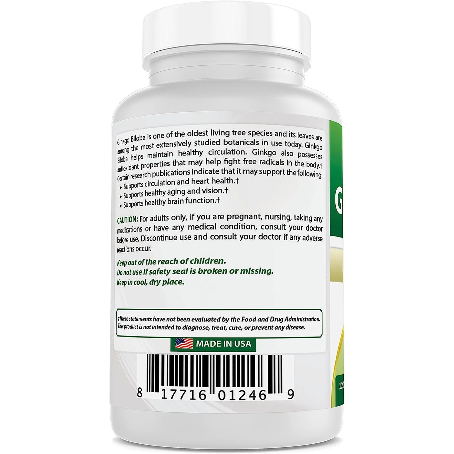 Best Naturals, Ginkgo Biloba Extract - Double Strength Ginkgo Biloba, 120Mg, 120 Capsules (120 Count (Pack of 2))