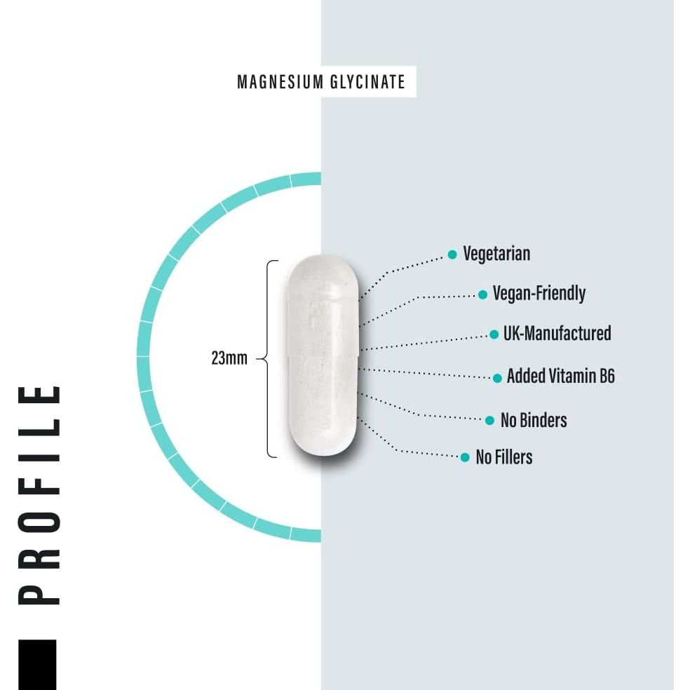 Magnesium Glycinate Supplements 1500Mg & Vitamin B6-120 High Strength Capsules - 1500Mg of Magnesium Providing 315Mg Elemental Magnesium (Bisglycinate) - Pure Active Ingredient