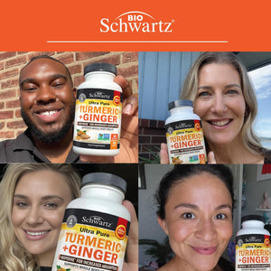 Turmeric Curcumin and Ginger - 95% Standardized Curcuminoids with Bioperine Black Pepper Extract for Ultra High Absorption - Natural Joint Support Supplement - Gluten-Free - 60 Capsules