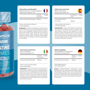 Creatine Gummies - 5000Mg Lab Verified - High Strength Monohydrate Gummies - Increase Physical Performance - Alternative to Tablets, Powder & Capsules - Novomins