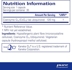 Pure Encapsulations - Coq10 120Mg - Coenzyme Q10 in Its Biologically Active Form - Boost Immune System - 30 Capsules