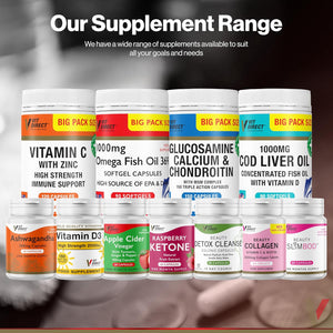Vit Direct - Turmeric Joint Capsules - 60 Capsules - Joint Care Supplements - with Glucosamine & Chondroitin - Improve Overall Joint Health - Pain Relief - Cartilage Protection