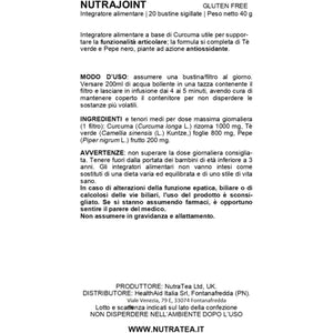 NUTRAJOINT - Joint Care Tea | Helps Improve Mobility & Flexibility - with Turmeric, Green Tea & Black Pepper - 20 Enveloped Tea Bags - by Nutra Tea