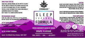 Stronglife Sleep Support Oil Drops - Promotes Restful Deep Sleep - Contains Valerian Root Magnesium L Theanine & Chamomile Extract - Natural Melatonin Alternative - 30Ml
