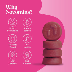 Multivitamin Gummies for Women - 23 Vitamins, Minerals & Probiotics for Women - Marine Collagen, Hyaluronic Acid, Folic Acid, Vitamin D, A, C, B, Biotin & Zinc – 60 Vitamin Gummies - Novomins