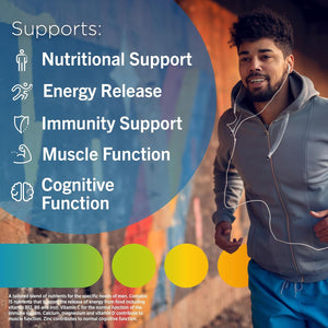 Centrum Men Tablets Multivitamin & Mineral Supplements, with 23 Essential Nutrients, Including Vitamin D, C, and Magnesium, 30 Ct