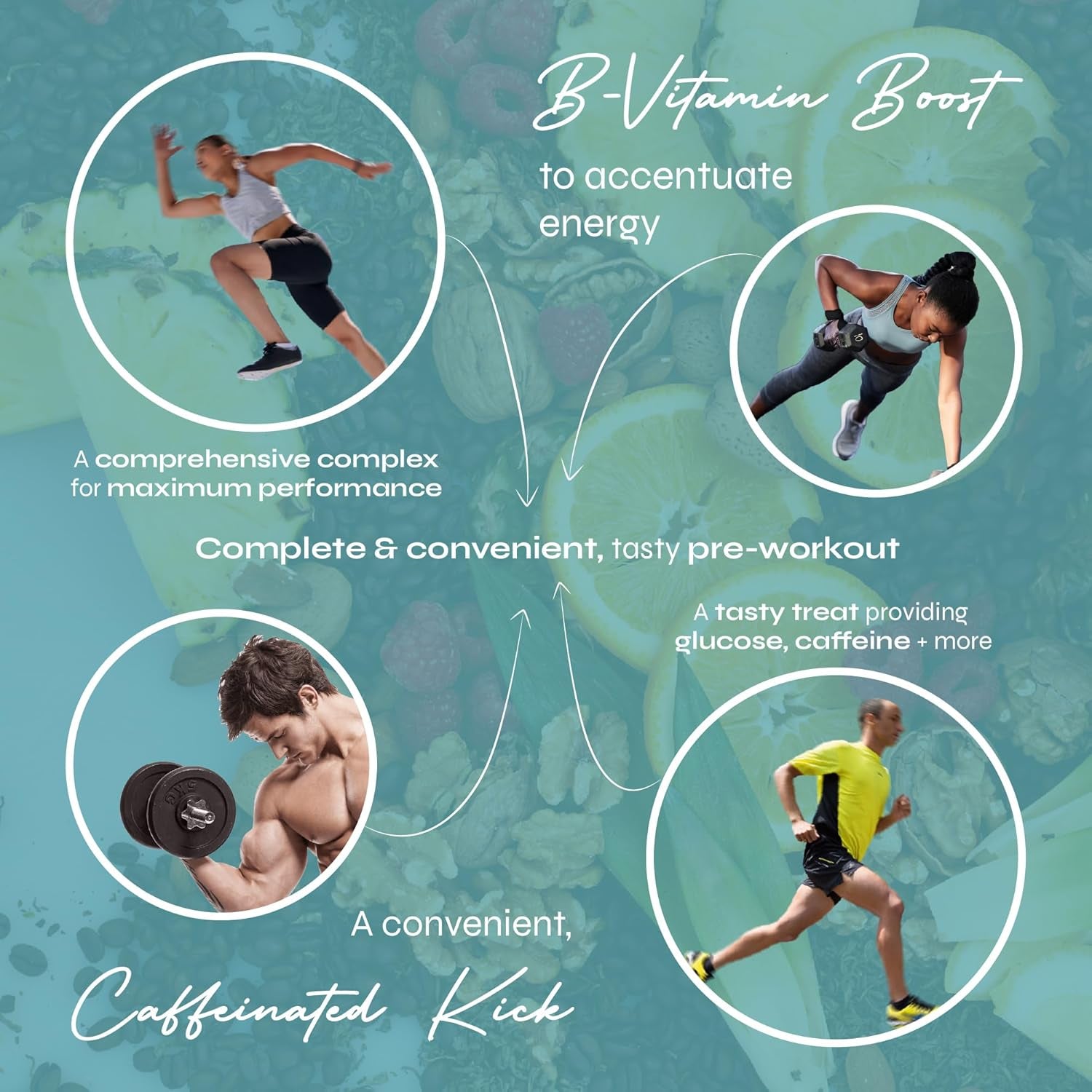 Known Delicious Pre-Workout Gummies - 80Mg Caffeine, 100Mg Taurine, B Vitamins - Natural Raspberry & Yuzu Flavour - 60 Vegan Gummies, 15 Servings