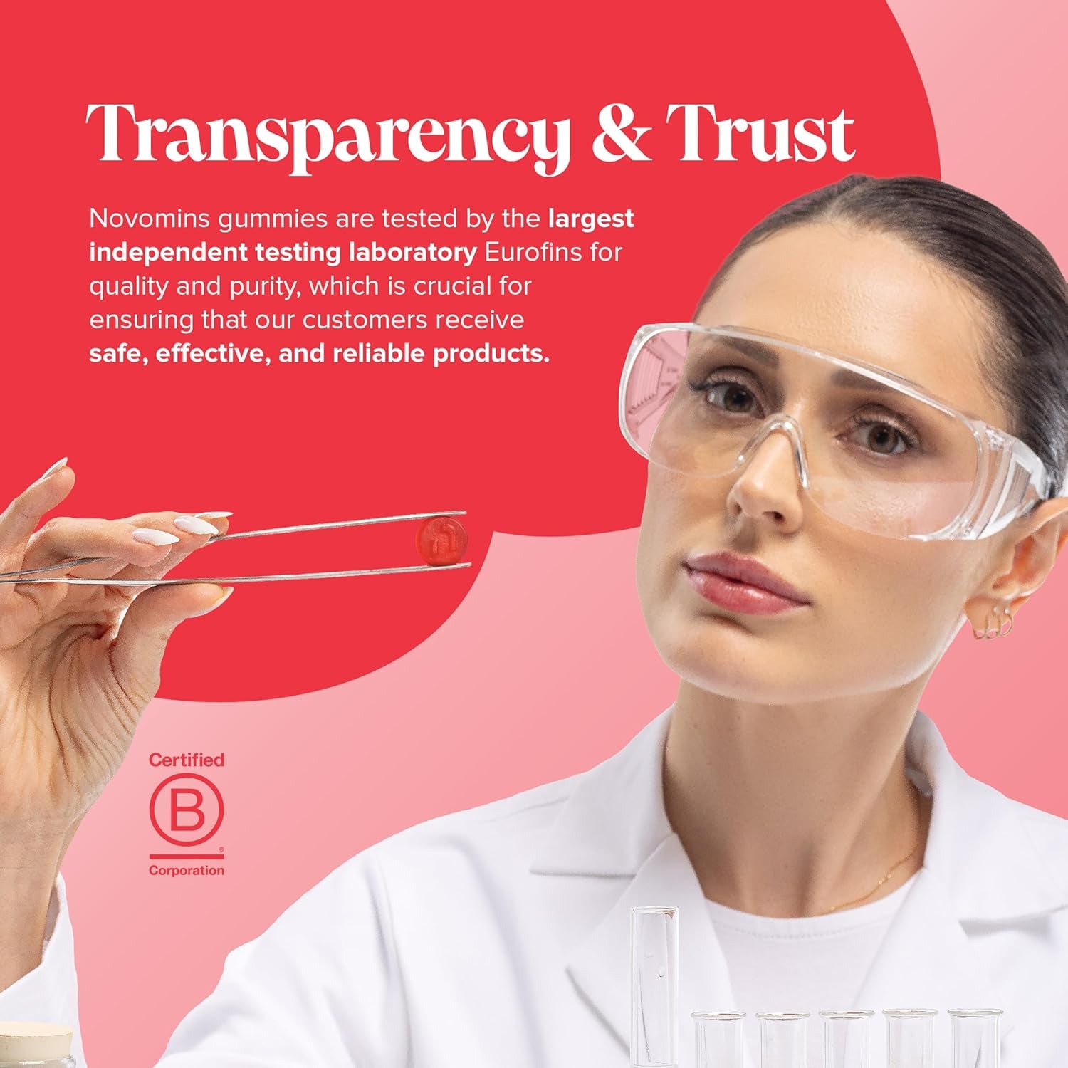 Energy Gummies - High Strength Alternative to Running Gels, Energy Tablets, & Energy Gels for Running - Caffeine Free Supplements - for Running, Cycling, Studying - Novomins