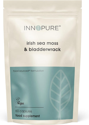 INNOPURE Irish Sea Moss & Bladderwrack Capsules - Natural Iodine Supplement, Ethically Sourced Seamoss - Non GMO, 60 Vegan Capsules, UK Made