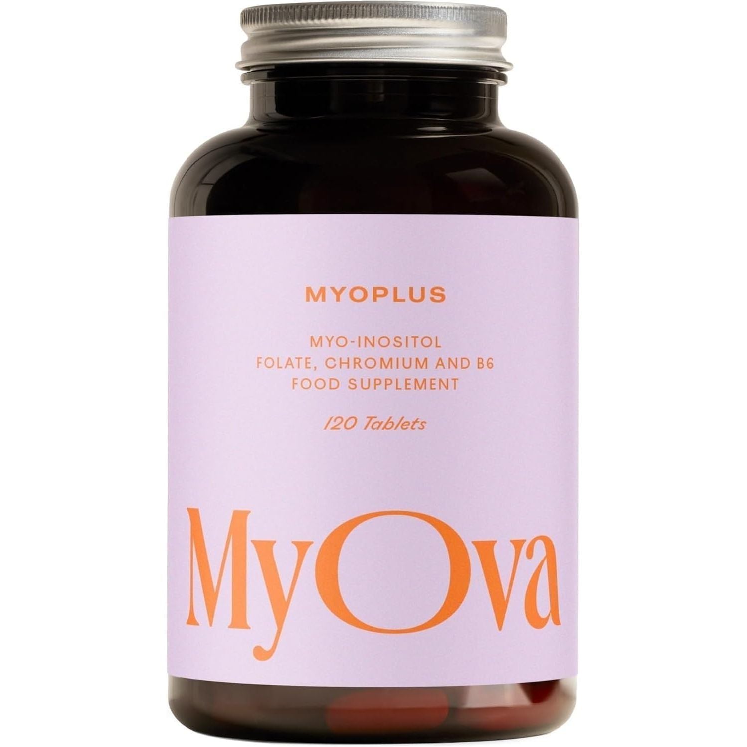 Myoplus - Myo-Inositol PCOS Supplement - 4000Mg Myo-Inositol, 200Ug Folate & 100Ug Chromium Daily Intake - Inositol Tablets - 120 Vegan Tablets - UK Manufactured by Myova