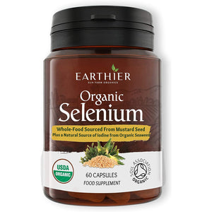 Organic Selenium 200Mcg plus Iodine and Silica - Selenium Contributes to Normal Thyroid and Immune Function – 2 Month Supply - Whole Food Supplement - Certified Organic by Soil Association