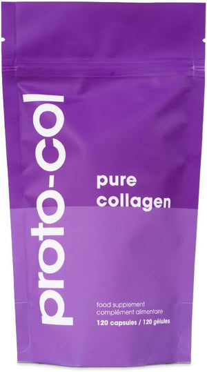 Proto-Col Pure Collagen Supplement - Clinically Proven Premium Verisol Bioactive Collagen, to Reduce Wrinkles, and Support Hair, Skin and Joint Health. (120 Capsules X 2500Mg).