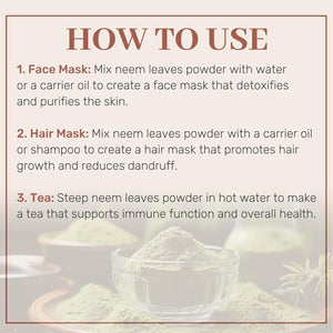 SAMYAM Neem Leaves Powder - 1Kg Pack | Detox, Healthy Skin, Hair Growth