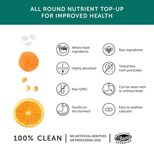 Multi VIT & Mineral – Together Health – Everyday Nutrient Top-Up – 24 Whole Food & Plant-Based Nutrients – Vegan Friendly – Made in the UK – Pack of 3-90 Vegecaps