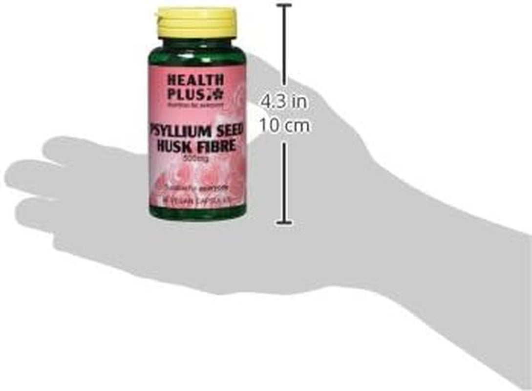 Health plus Psyllium Seed Husk Fibre 500Mg Digestive Health Supplement - 90 Capsules