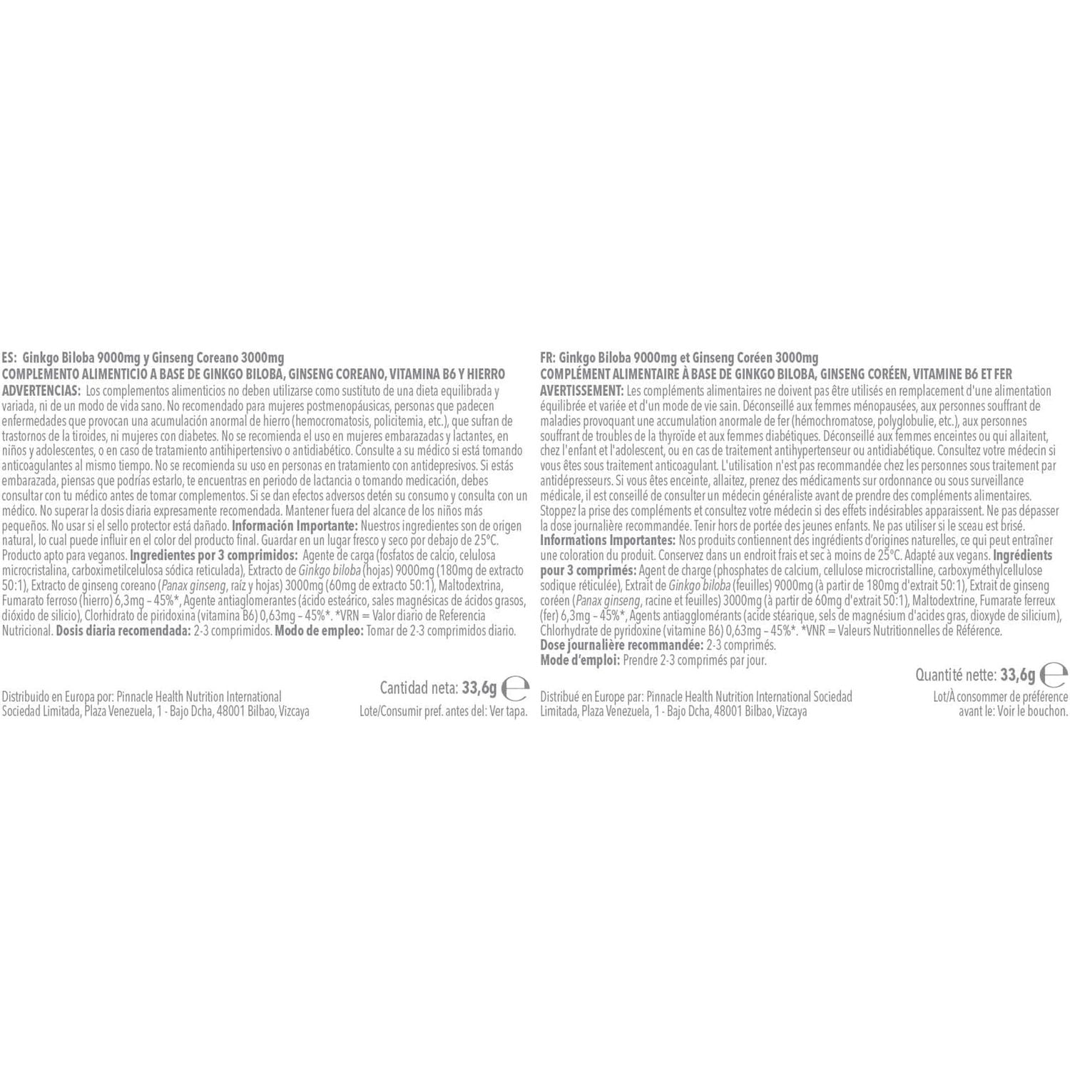 Ginkgo 9,000Mg & Ginseng 3,000Mg | Supports Mental Performance & Helps with Circulation | Vegan & Vegetarian Friendly | 120 Tablets | Manufactured in the UK