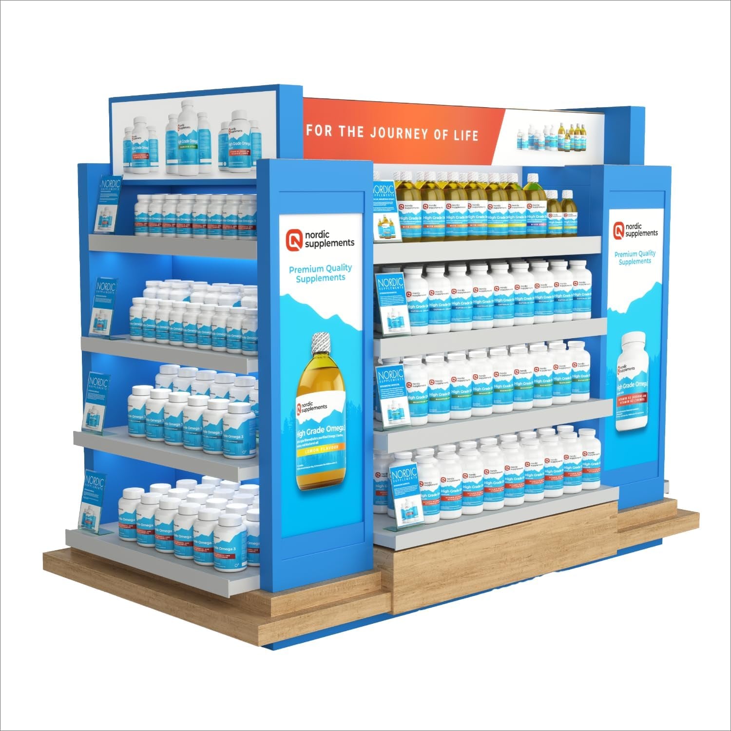 Nordic Supplements High Strength Pharmaceutical Grade Omega 3 Fish Oil 1000Mg Capsules - Pot of 180 Capsules