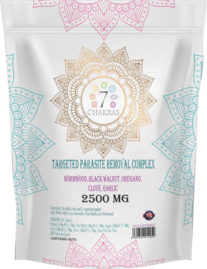 7C Wormwood Parasite Capsules | 60 Wormwood Black Walnut Capsules - 500Mg Worm Wood Herb & 500Mg Black Walnut per Serving with Oregano, Clove & Garlic | Non-Gmo & Gluten Free | Made in the UK