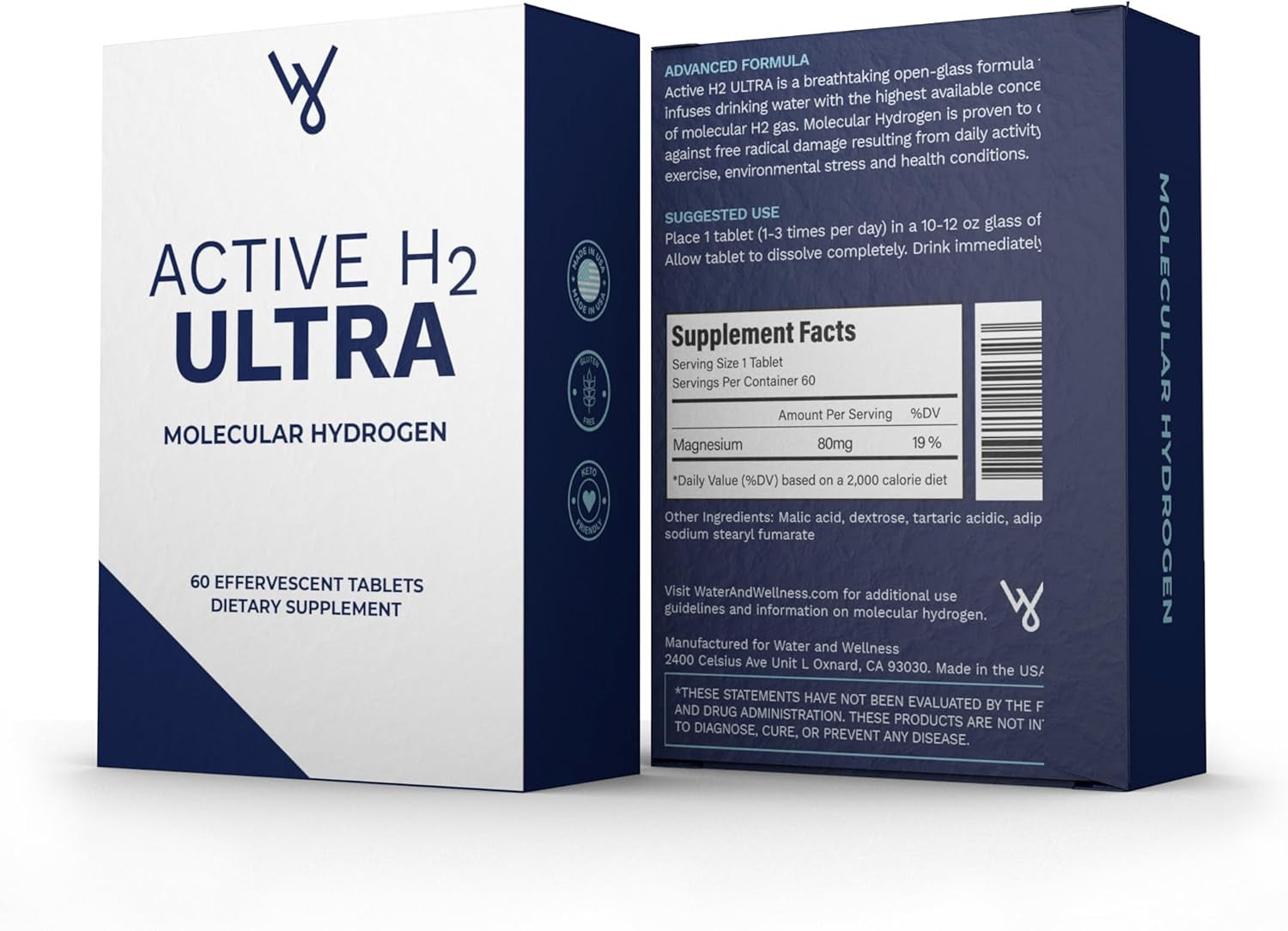 Active H2 Ultra Molecular Hydrogen 460Mg, 60 Tablets
