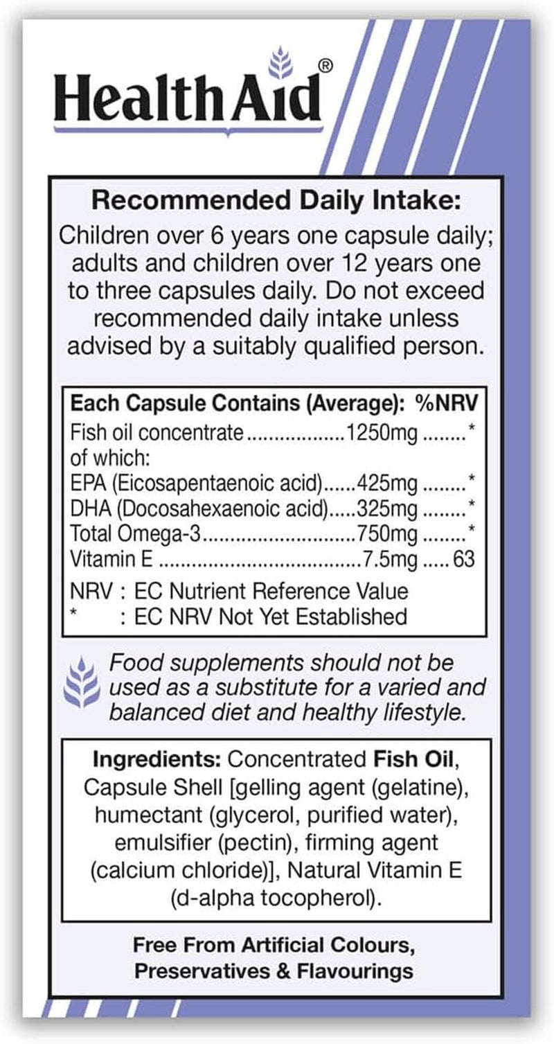 Healthaid Omega 3 750 Mg - 60 Capsules, (Pack of 1)