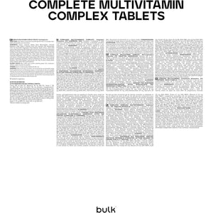 Bulk Complete Multivitamin Complex Tablets, 30 Vitamins, Minerals & Other Active Ingredients, Pack of 270, 270 Servings, Packaging May Vary