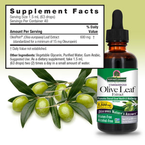 Nature'S Answer Alcohol-Free Oleopein Olive Leaf, 2-Fluid Ounces